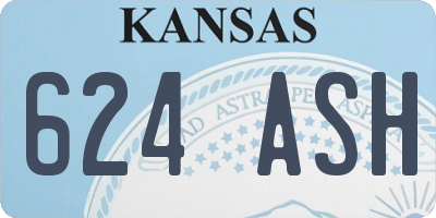KS license plate 624ASH