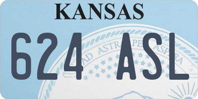 KS license plate 624ASL