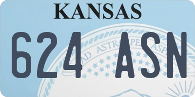 KS license plate 624ASN