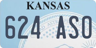 KS license plate 624ASO