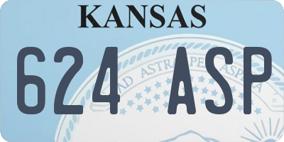 KS license plate 624ASP