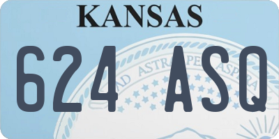 KS license plate 624ASQ