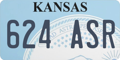 KS license plate 624ASR
