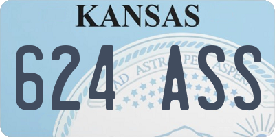 KS license plate 624ASS