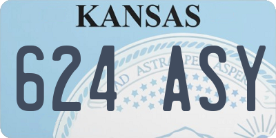 KS license plate 624ASY