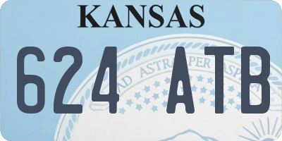 KS license plate 624ATB