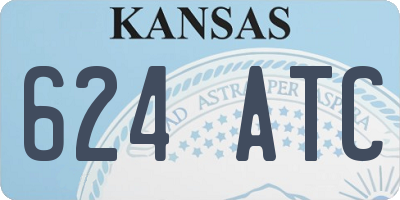 KS license plate 624ATC