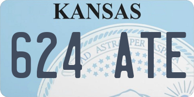 KS license plate 624ATE