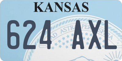 KS license plate 624AXL