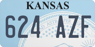 KS license plate 624AZF