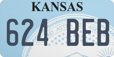 KS license plate 624BEB