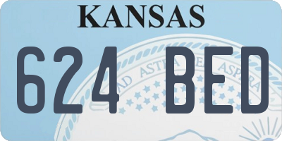 KS license plate 624BED