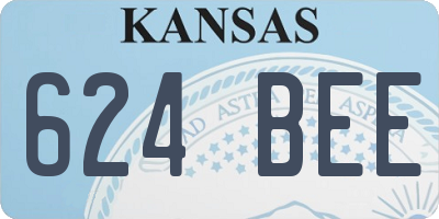 KS license plate 624BEE