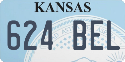 KS license plate 624BEL