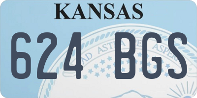 KS license plate 624BGS