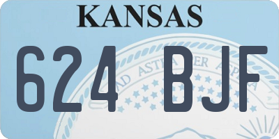 KS license plate 624BJF