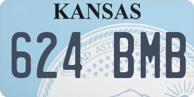 KS license plate 624BMB