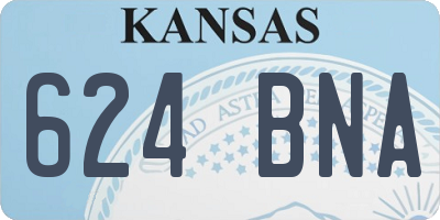 KS license plate 624BNA