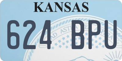 KS license plate 624BPU