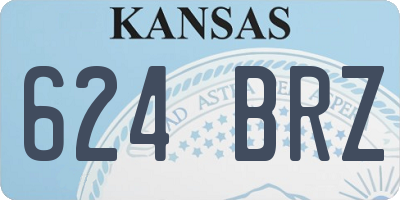 KS license plate 624BRZ