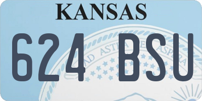 KS license plate 624BSU
