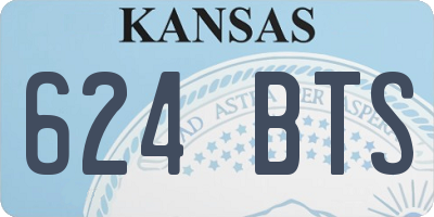 KS license plate 624BTS