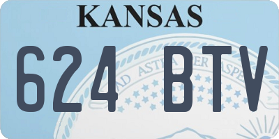 KS license plate 624BTV