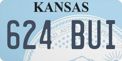 KS license plate 624BUI