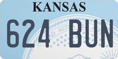 KS license plate 624BUN