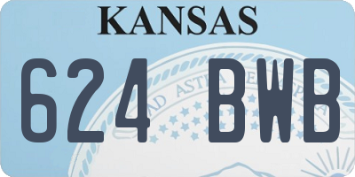KS license plate 624BWB