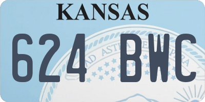 KS license plate 624BWC
