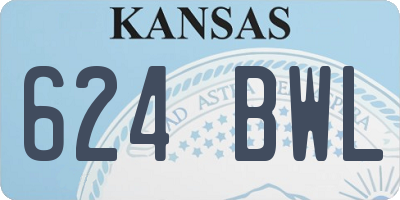 KS license plate 624BWL