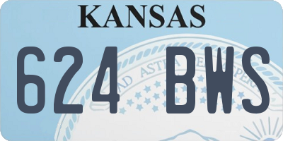 KS license plate 624BWS