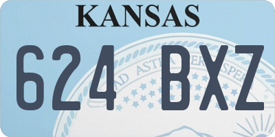 KS license plate 624BXZ