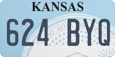 KS license plate 624BYQ