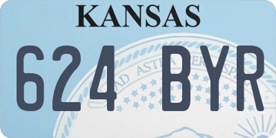 KS license plate 624BYR