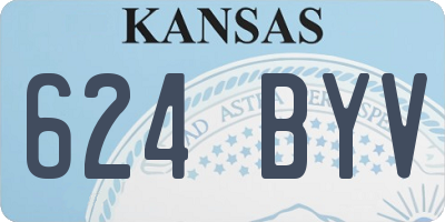 KS license plate 624BYV