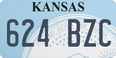 KS license plate 624BZC