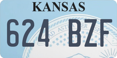 KS license plate 624BZF