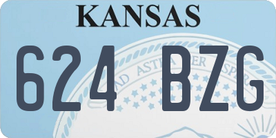 KS license plate 624BZG
