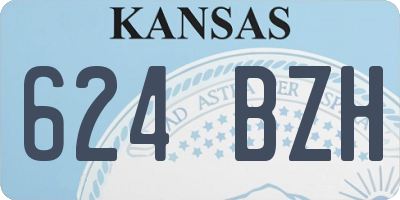 KS license plate 624BZH