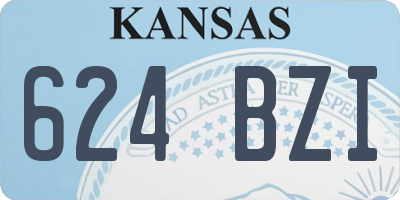 KS license plate 624BZI