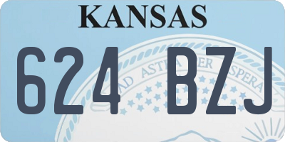 KS license plate 624BZJ