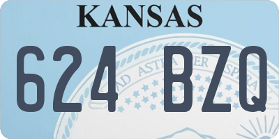 KS license plate 624BZQ