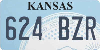 KS license plate 624BZR