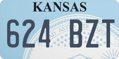 KS license plate 624BZT