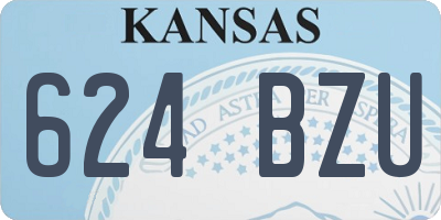 KS license plate 624BZU