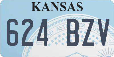 KS license plate 624BZV