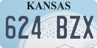 KS license plate 624BZX
