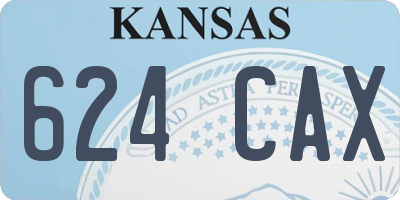 KS license plate 624CAX